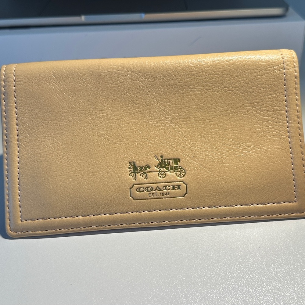 Vintage Coach Peach Checkbook